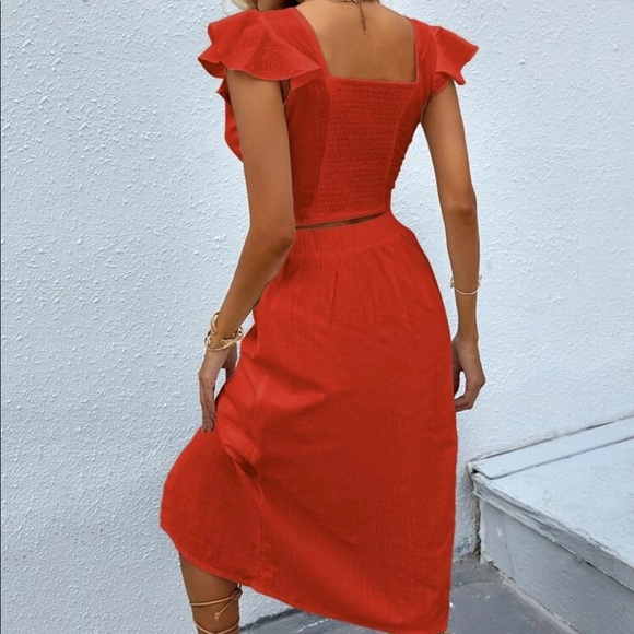 Boho twist front crop top and skirt set - Picture 14 of 16